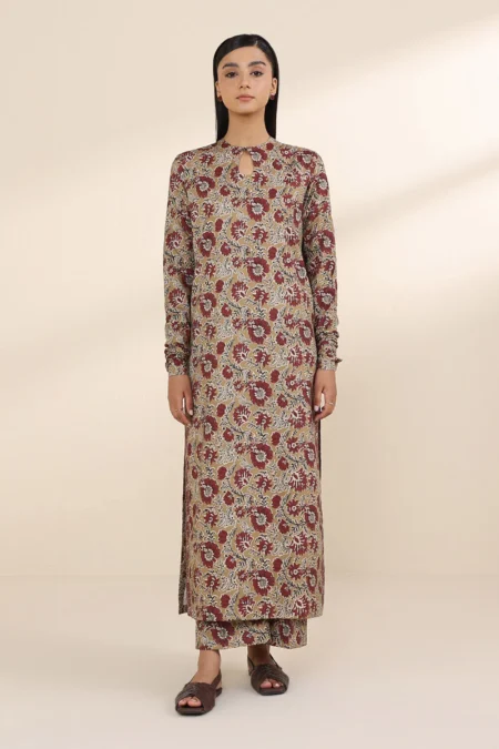 2pc-Printed cotton viscose