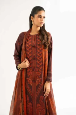 3 Piece - Digital Printed Embroidered Suit - 42501835