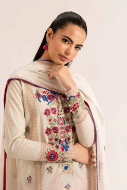 3 Piece - Printed Embroidered Suit - 42501877