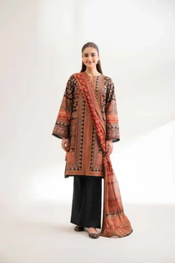 3 Piece - Digital Printed Embroidered Suit - 42502226