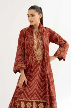 3 Piece - Digital Printed Embroidered Suit - 42502231