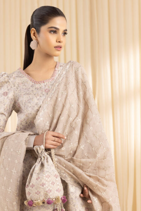 Sapphire 3 Piece - Embroidered Silk Suit
