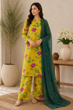 Sapphire Unstitched Printed Lawn Suit